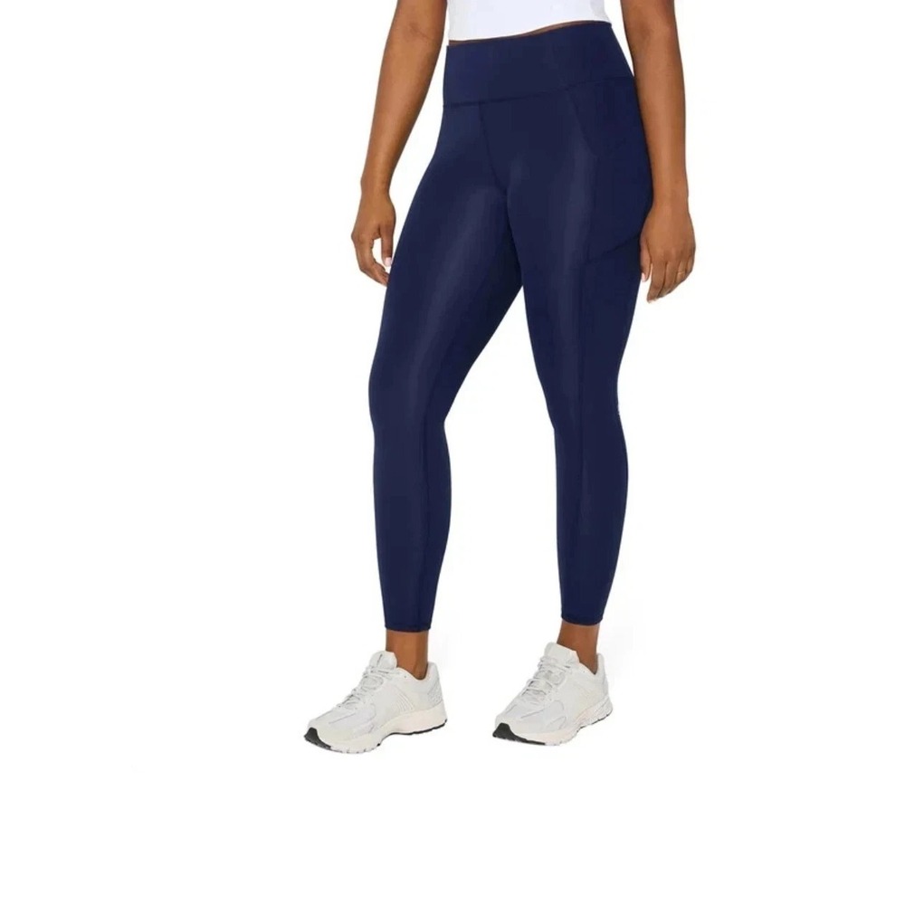 Fabletics Oasis Pureluxe High Waist Pockets Legging Navy Medium 27in Inseam